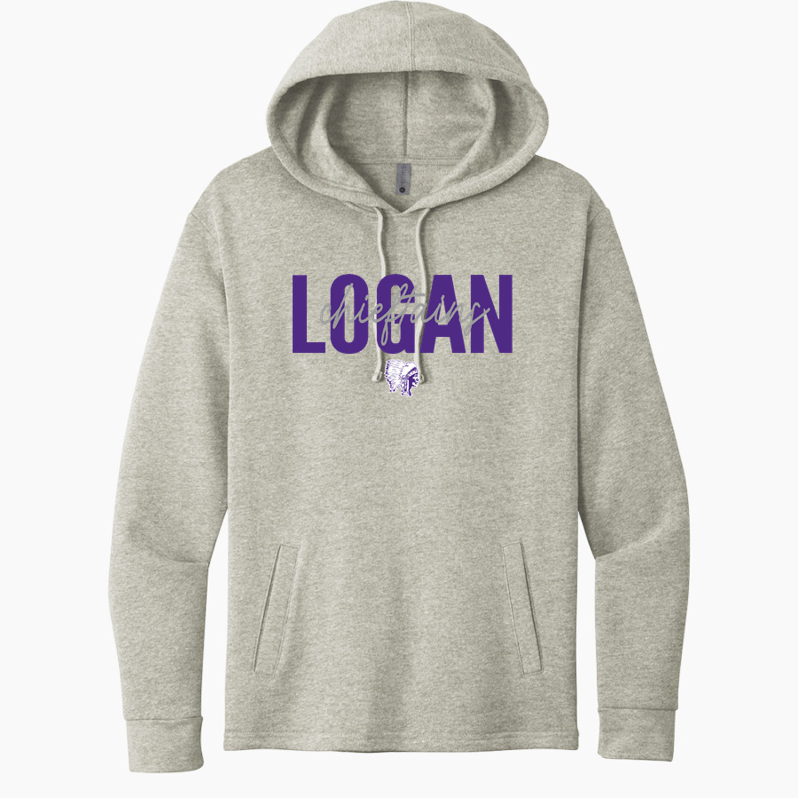 LOGAN HIGH SCHOOL CHIEFTAINS Next Level Apparel Unisex Malibu Pullover Hoodie
