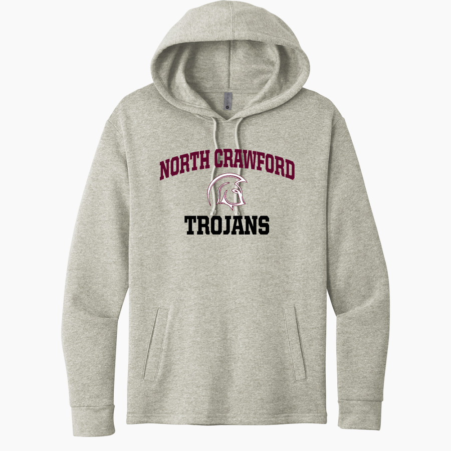 North Crawford Trojans Next Level Apparel Unisex Malibu Pullover Hoodie