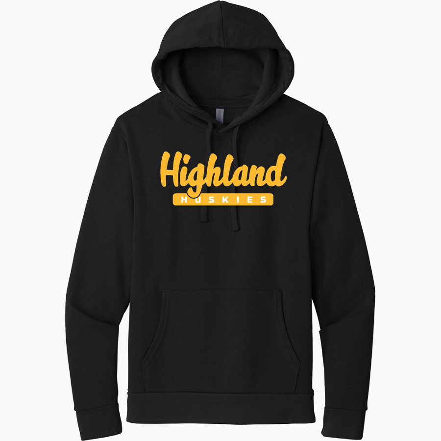 HIGHLAND HIGH SCHOOL HUSKIES Next Level Apparel Unisex Santa Cruz Pullover Hoodie