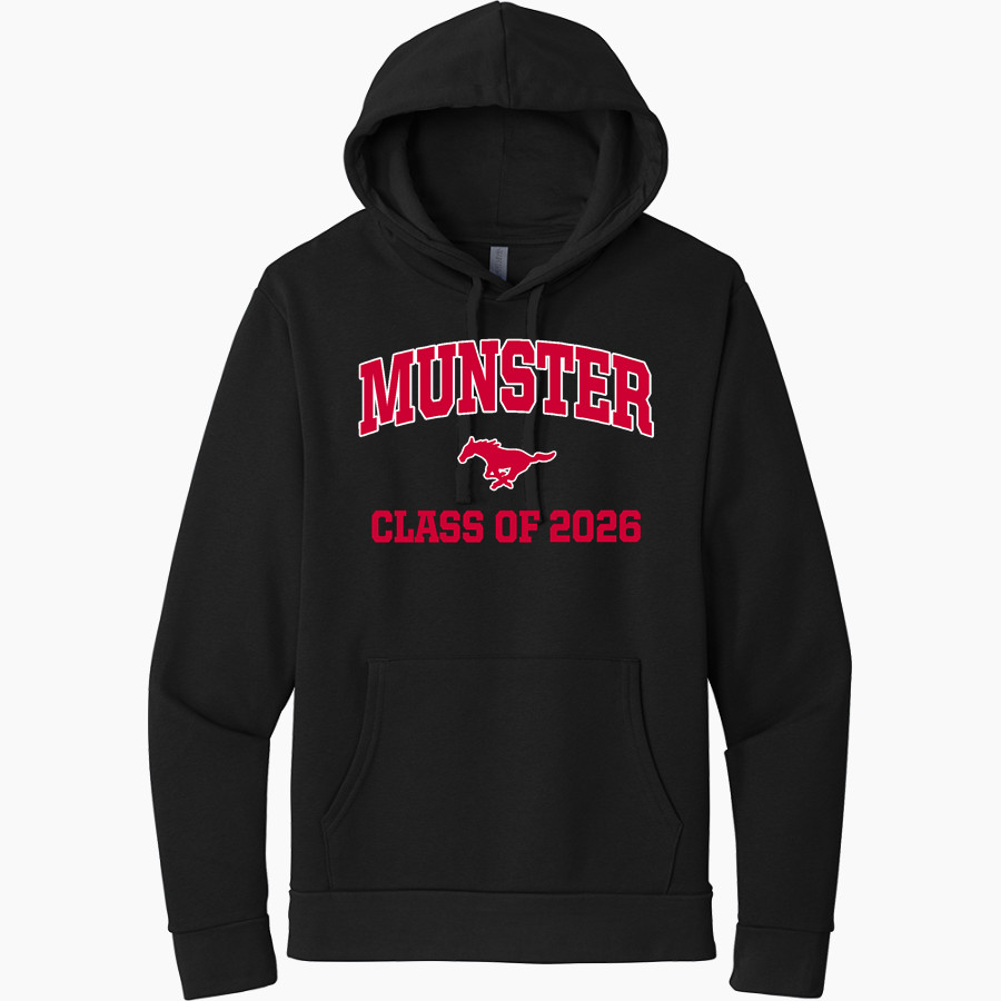 MUNSTER HIGH SCHOOL MUSTANGS <span class="pdp-name-mascot">MUNSTER MUSTANGS</span> Next Level Apparel Unisex Santa Cruz Pullover Hoodie