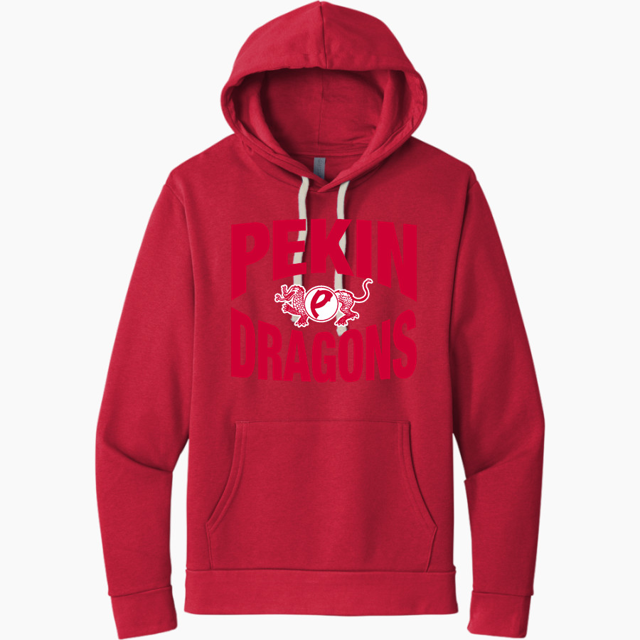 PEKIN COMMUNITY HIGH SCHOOL DRAGONS Next Level Apparel Unisex Santa Cruz Pullover Hoodie