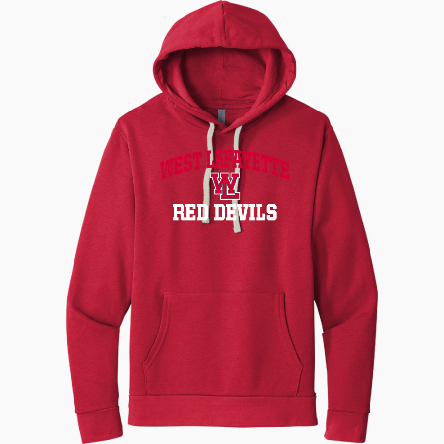 West Lafayette Jr-Sr High School Red Devils Online Store Next Level Apparel Unisex Santa Cruz Pullover Hoodie