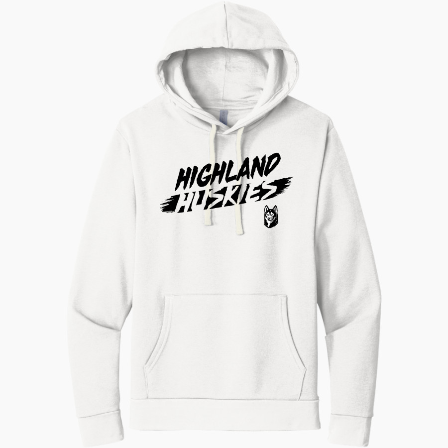 HIGHLAND HIGH SCHOOL HUSKIES Next Level Apparel Unisex Santa Cruz Pullover Hoodie