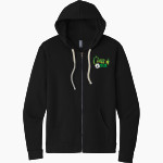 SAINT EDWARD HIGH SCHOOL GREEN WAVE <span class="pdp-name-mascot">SAINT EDWARD GREEN WAVE</span> Next Level Apparel Unisex Santa Cruz Zip Hoodie Front Thumbnail