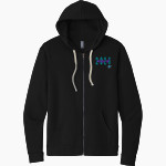WOODSIDE HIGH SCHOOL WOLVERINES Next Level Apparel Unisex Santa Cruz Zip Hoodie Front Thumbnail
