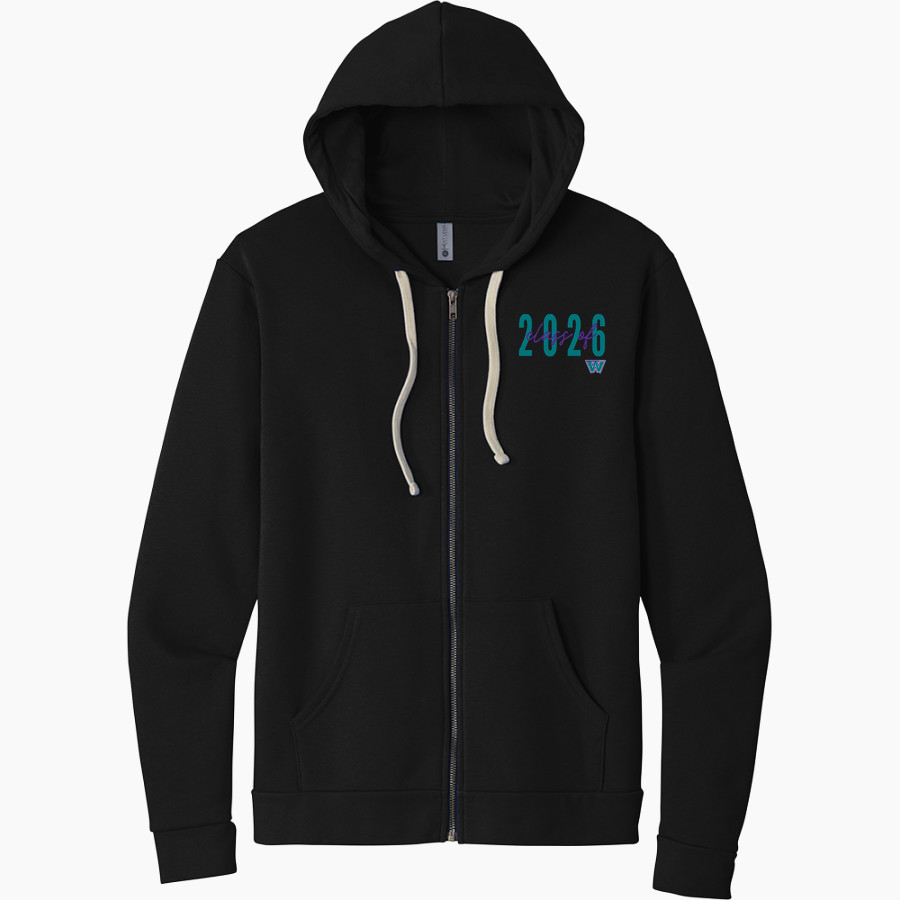 WOODSIDE HIGH SCHOOL WOLVERINES Next Level Apparel Unisex Santa Cruz Zip Hoodie