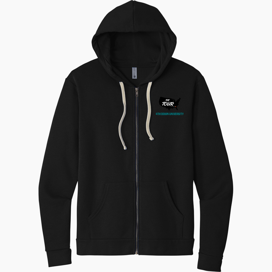 4th Down University 4th Down University <span class="pdp-name-mascot">4th Down University</span> Next Level Apparel Unisex Santa Cruz Zip Hoodie