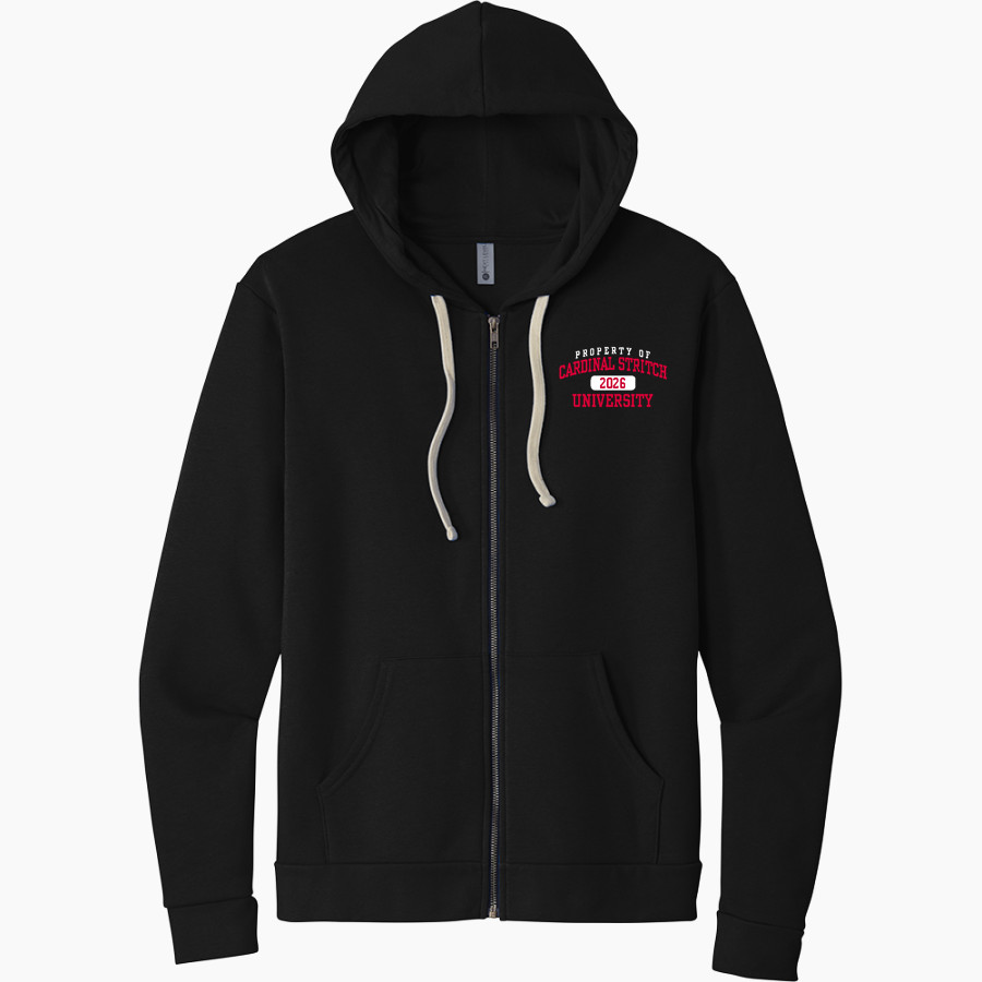 Cardinal Stritch Wolves <span class="pdp-name-mascot">Cardinal Stritch Wolves</span> Next Level Apparel Unisex Santa Cruz Zip Hoodie