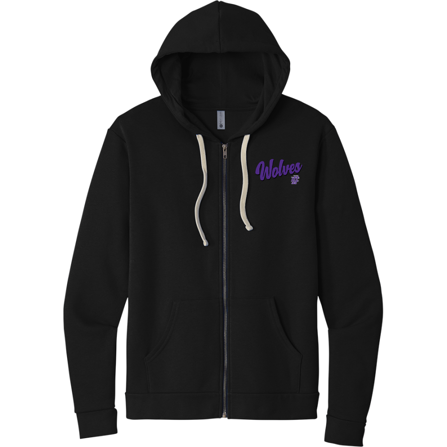 JJC Wolves <span class="pdp-name-mascot">JJC Wolves</span> Next Level Apparel Unisex Santa Cruz Zip Hoodie