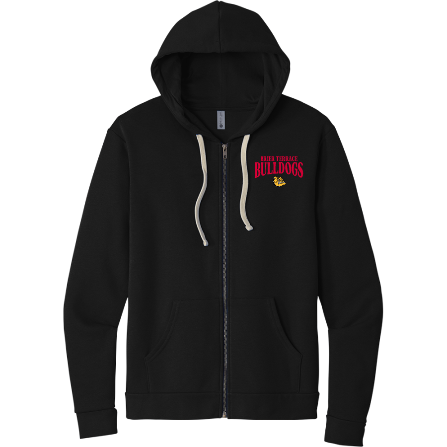 Brier Terrace Bulldogs <span class="pdp-name-mascot">Brier Terrace Bulldogs</span> Next Level Apparel Unisex Santa Cruz Zip Hoodie