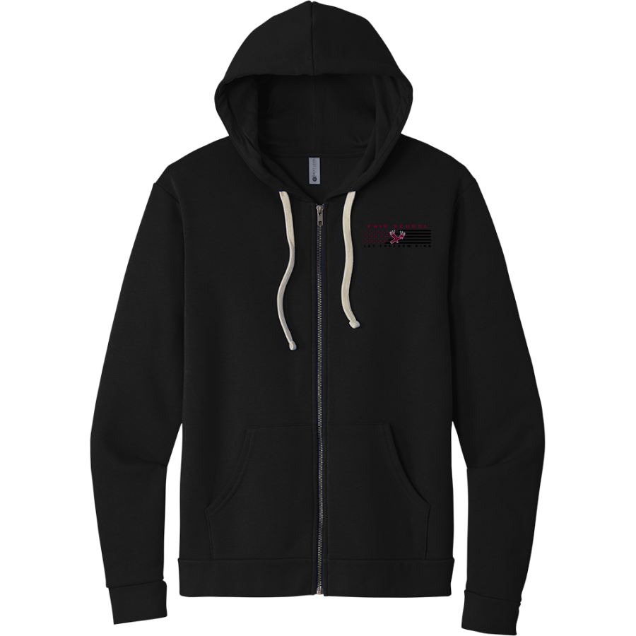 Fair School for Arts Falcons <span class="pdp-name-mascot">The FAIR Falcons</span> Next Level Apparel Unisex Santa Cruz Zip Hoodie