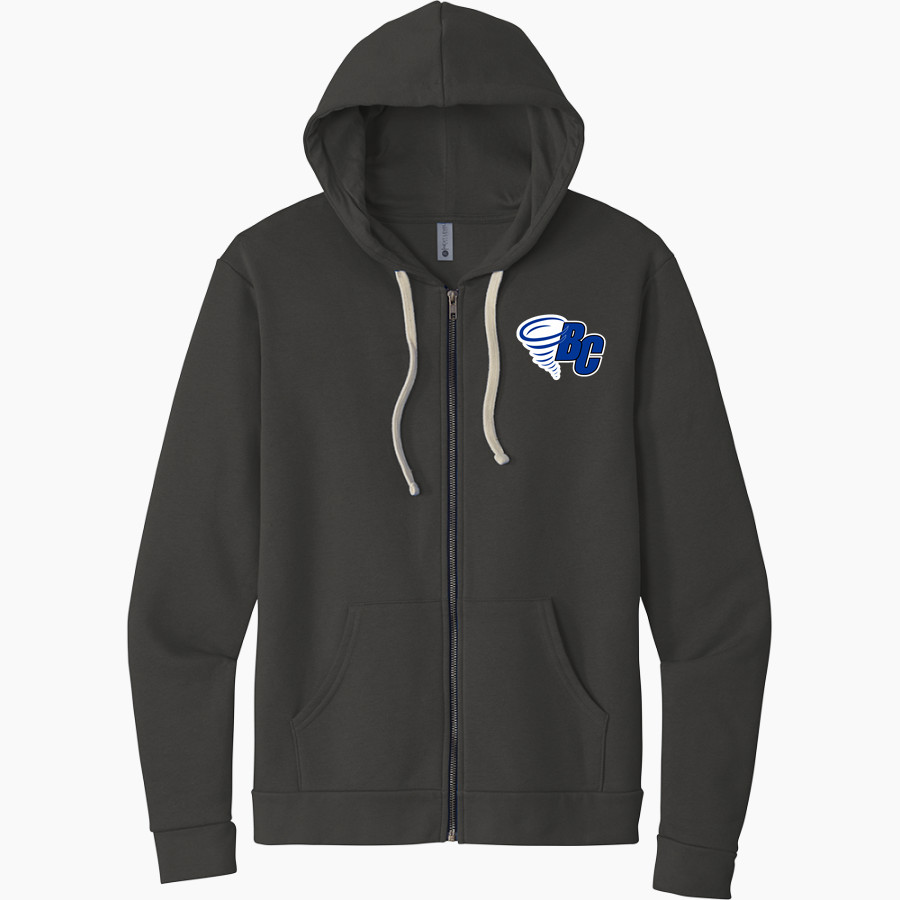 Brevard College Tornados Online Store <span class="pdp-name-mascot">Brevard Tornados</span> Next Level Apparel Unisex Santa Cruz Zip Hoodie