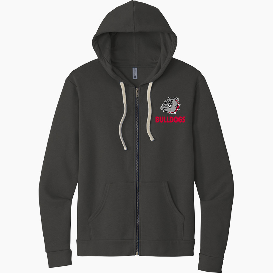 Boiling Springs Middle School bulldogs offical sideline store Next Level Apparel Unisex Santa Cruz Zip Hoodie