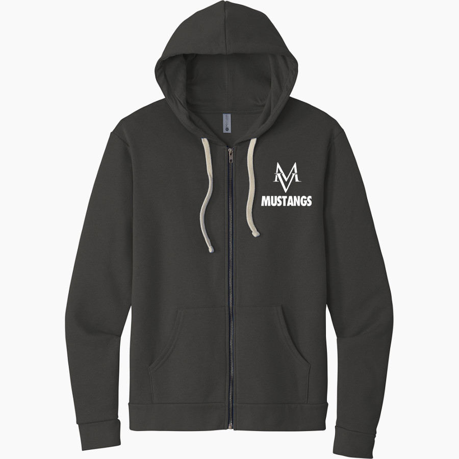 Mount Vernon School Mustangs <span class="pdp-name-mascot">Mount Vernon Mustangs</span> Next Level Apparel Unisex Santa Cruz Zip Hoodie