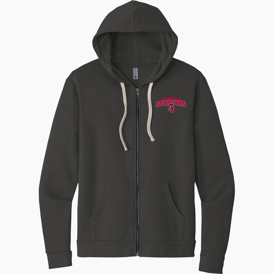 SPRINGFIELD SPARTANS The Online Store Next Level Apparel Unisex Santa Cruz Zip Hoodie