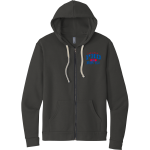 PHD Hoops USA PHD Hoops USA <span class="pdp-name-mascot">PHD Hoops USA</span> Next Level Apparel Unisex Santa Cruz Zip Hoodie Front Thumbnail