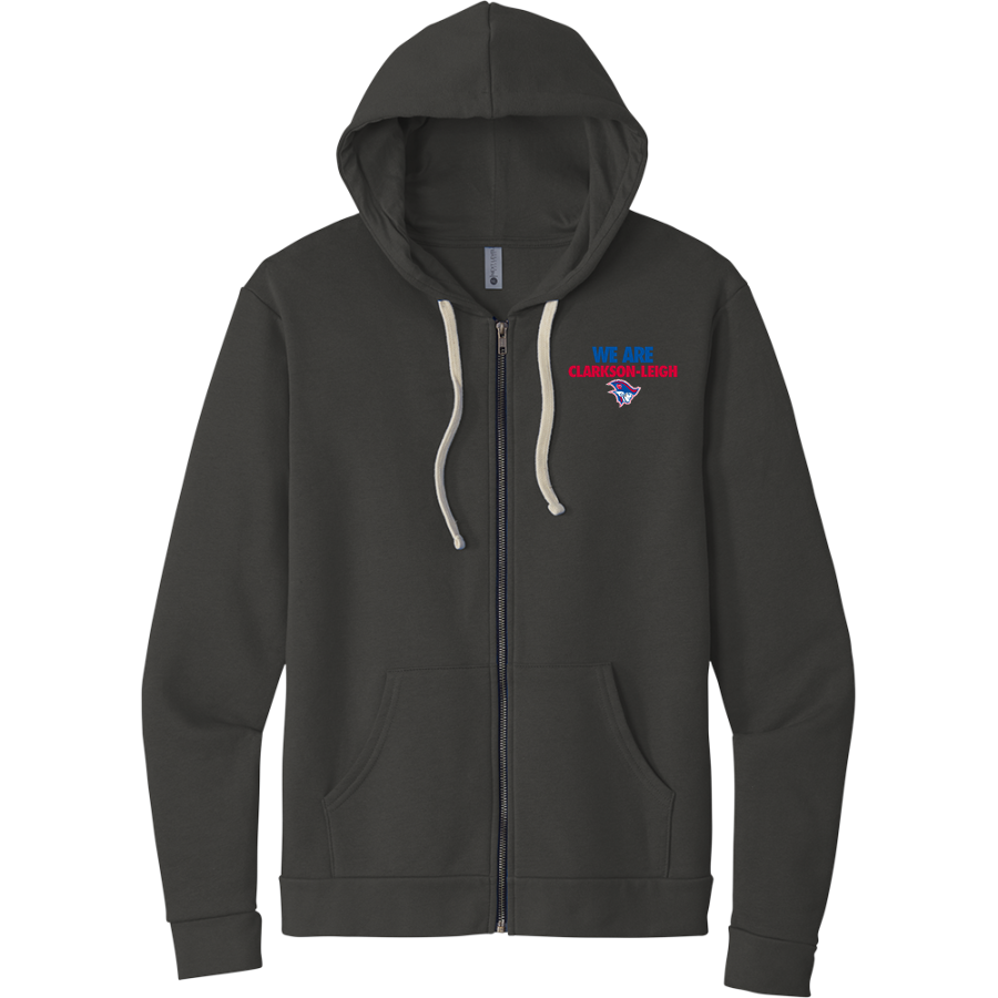 Clarkson-Leigh Patriots <span class="pdp-name-mascot">Clarkson-Leigh Patriots</span> Next Level Apparel Unisex Santa Cruz Zip Hoodie