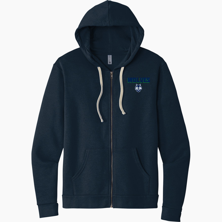 LIVINGSTON COLLEGIATE ACADEMY Wolves Next Level Apparel Unisex Santa Cruz Zip Hoodie