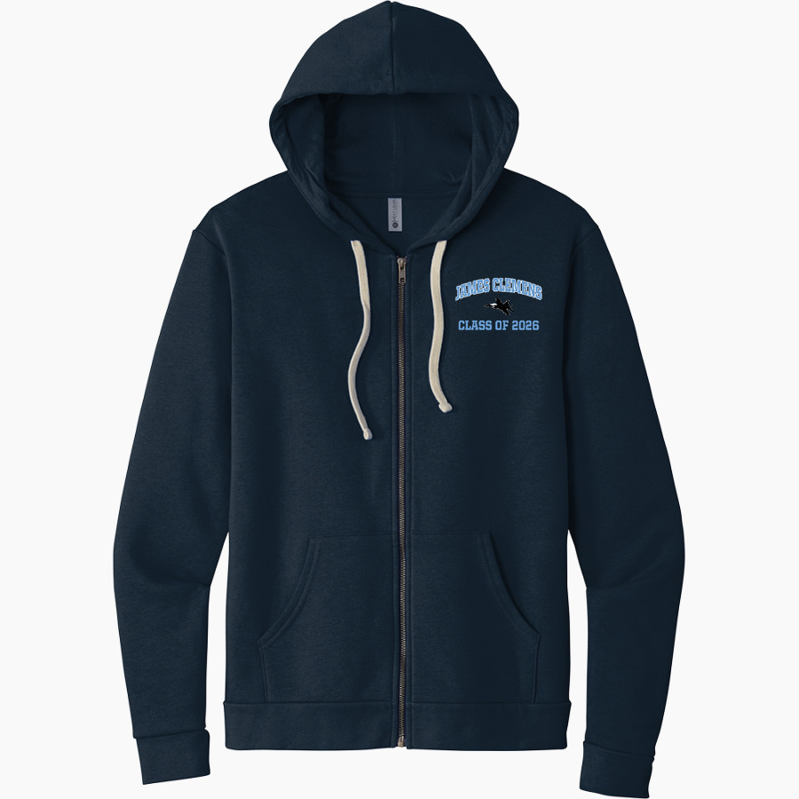 James Clemens Jets Next Level Apparel Unisex Santa Cruz Zip Hoodie