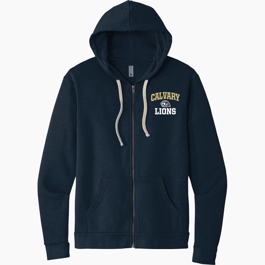 Calvary Lions Next Level Apparel Unisex Santa Cruz Zip Hoodie