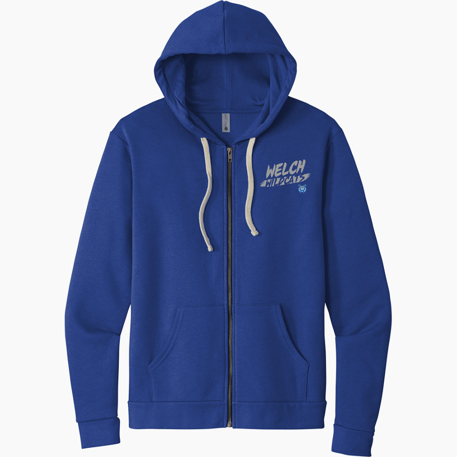 WELCH HIGH SCHOOL WILDCATS <span class="pdp-name-mascot">WELCH WILDCATS</span> Next Level Apparel Unisex Santa Cruz Zip Hoodie