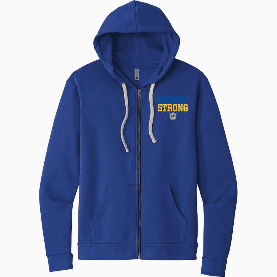 EAST NOBLE HIGH SCHOOL KNIGHTS <span class="pdp-name-mascot">EAST NOBLE KNIGHTS</span> Next Level Apparel Unisex Santa Cruz Zip Hoodie