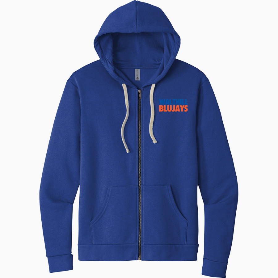 WALTHILL HIGH SCHOOL BLUJAYS <span class="pdp-name-mascot">WALTHILL PUBLIC BLUEJAYS</span> Next Level Apparel Unisex Santa Cruz Zip Hoodie