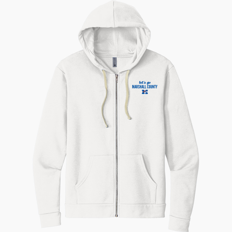 Marshall County Tigers <span class="pdp-name-mascot">Marshall County Tigers</span> Next Level Apparel Unisex Santa Cruz Zip Hoodie