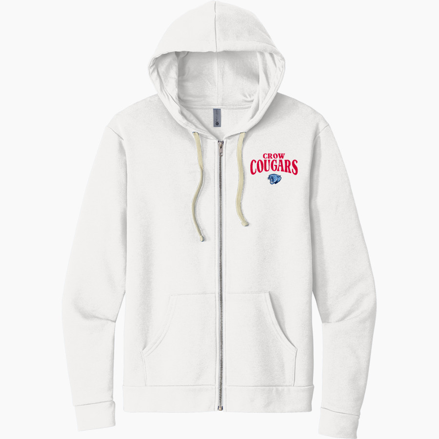 CROW HIGH SCHOOL Cougars Online Store <span class="pdp-name-mascot">CROW COUGARS</span> Next Level Apparel Unisex Santa Cruz Zip Hoodie