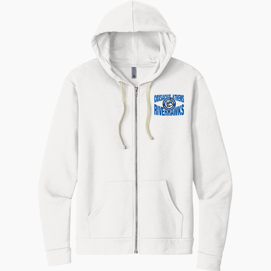 Coxsackie-Athens High School Riverhawks official sideline store <span class="pdp-name-mascot">Coxsackie-Athens Riverhawks</span> Next Level Apparel Unisex Santa Cruz Zip Hoodie