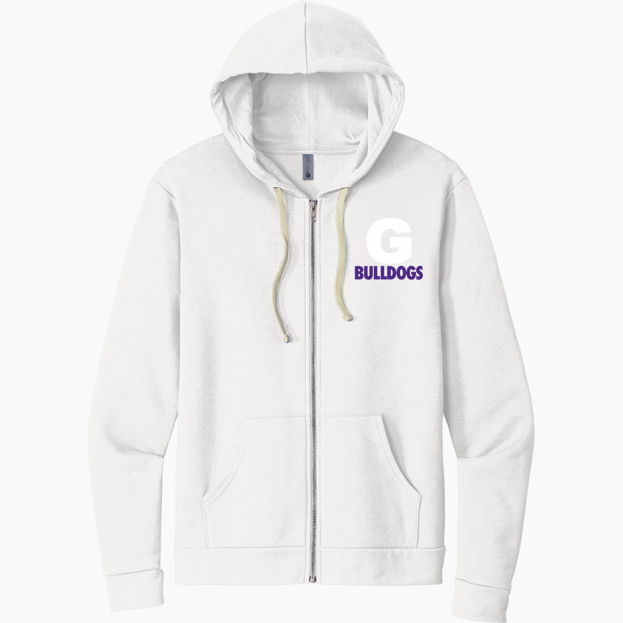 Garfield Bulldogs Next Level Apparel Unisex Santa Cruz Zip Hoodie