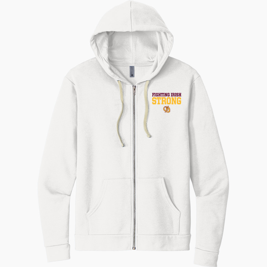 O'Dea Fighting Irish Official Online Store <span class="pdp-name-mascot">O DEA FIGHTING IRISH</span> Next Level Apparel Unisex Santa Cruz Zip Hoodie