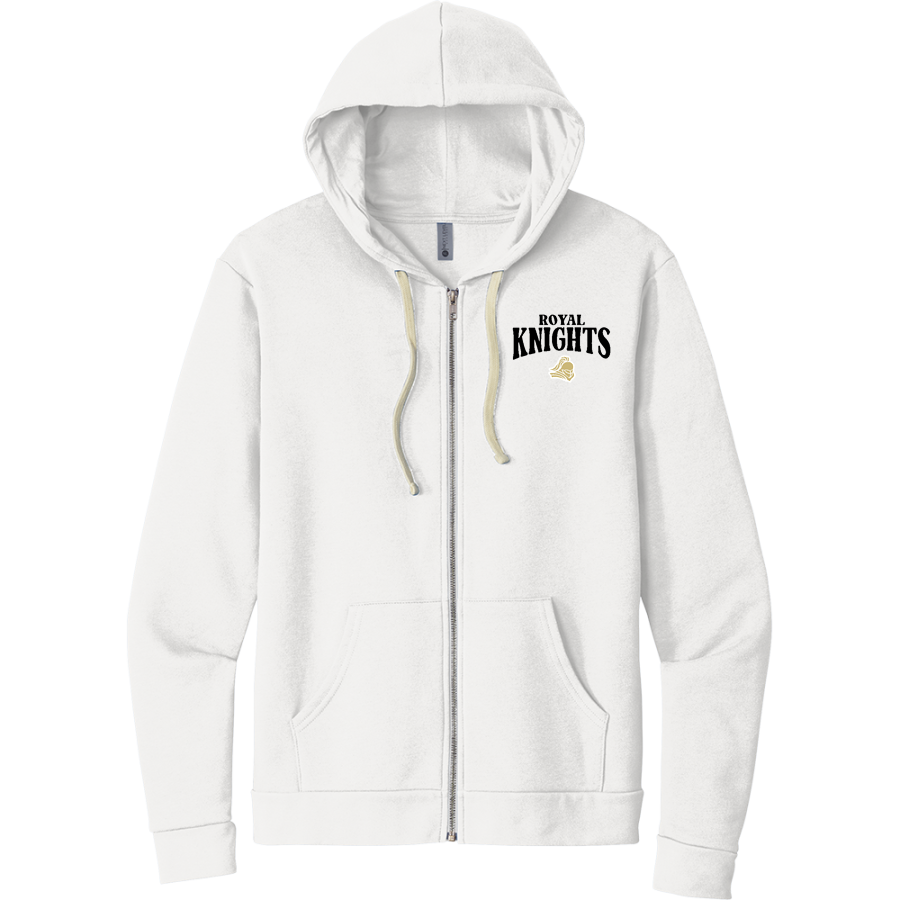 ROYAL HIGH SCHOOL KNIGHTS <span class="pdp-name-mascot">ROYAL KNIGHTS</span> Next Level Apparel Unisex Santa Cruz Zip Hoodie