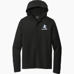 Junction City Blue Jays OGIO Luuma Flex Long Sleeve Hooded Henley Front Thumbnail