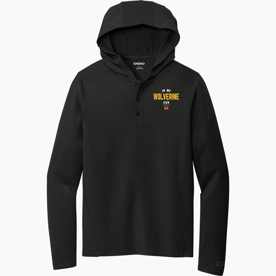 Au Gres-Sims HIGH SCHOOL WOLVERINES <span class="pdp-name-mascot">AU GRES - SIMS WOLVERINES</span> OGIO Luuma Flex Long Sleeve Hooded Henley