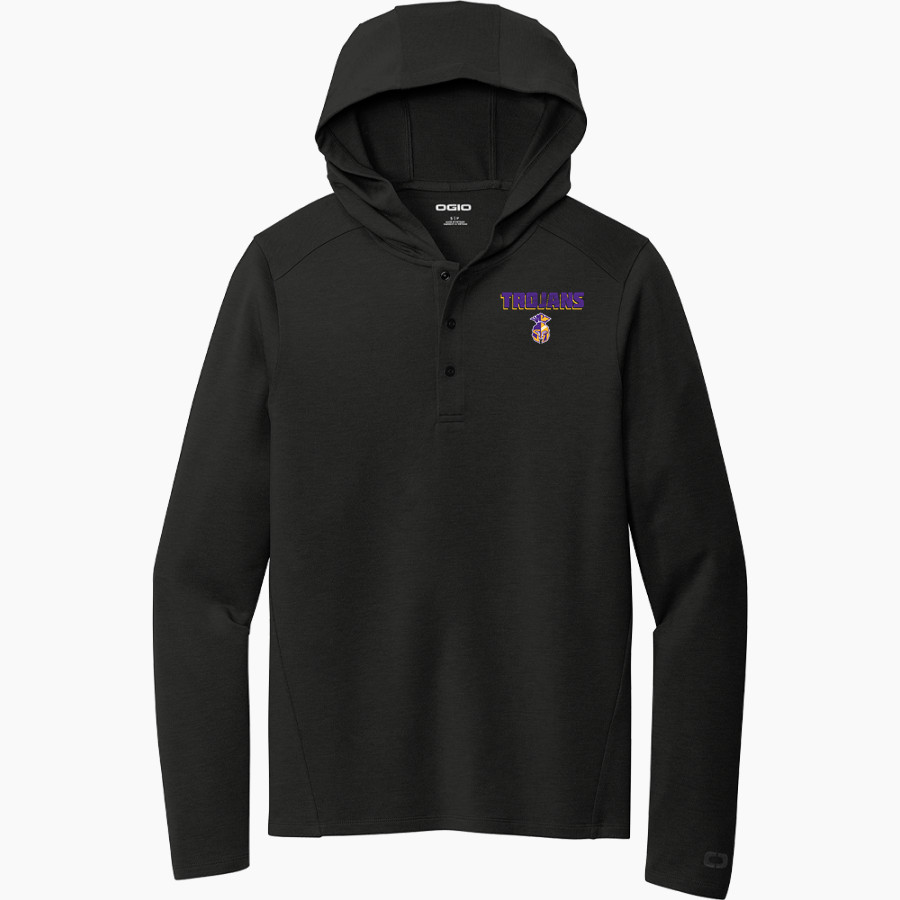 SEBEKA HIGH SCHOOL Trojans Online Store <span class="pdp-name-mascot">SEBEKA TROJANS</span> OGIO Luuma Flex Long Sleeve Hooded Henley