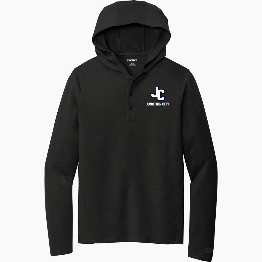Junction City Blue Jays OGIO Luuma Flex Long Sleeve Hooded Henley