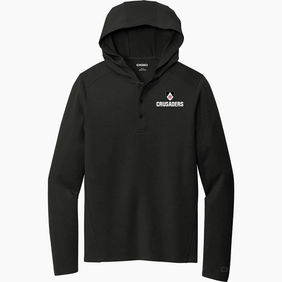 EDGEWOOD CRUSADERS The Official Online Store OGIO Luuma Flex Long Sleeve Hooded Henley