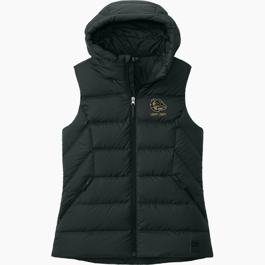 LIBERTY COUNTY HIGH SCHOOL BULLDOGS <span class="pdp-name-mascot">LIBERTY COUNTY BULLDOGS</span> Outdoor Research Women's Coldsnap Hooded Down Vest