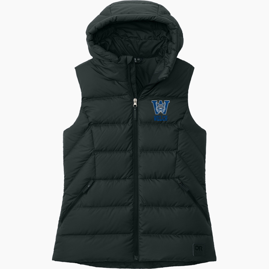 WELCH HIGH SCHOOL WILDCATS Outdoor Research Women's Coldsnap Hooded Down Vest