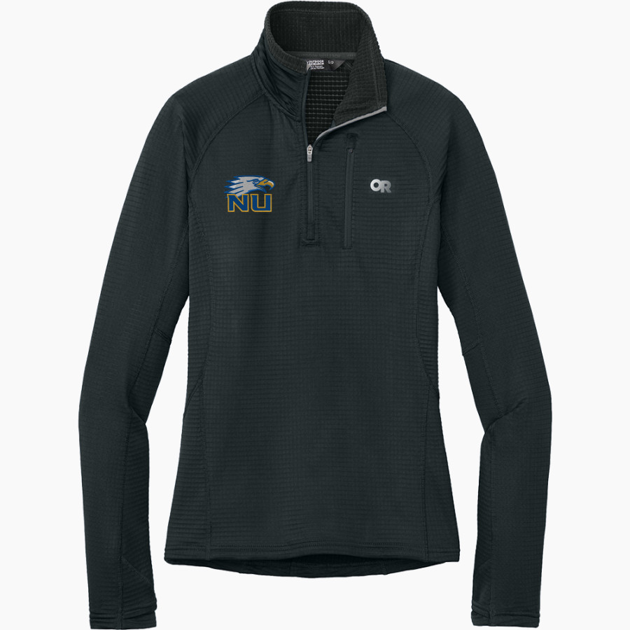 Northwest University Eagles Online Store Outdoor Research Women's Tech Grid 1/4-Zip Fleece