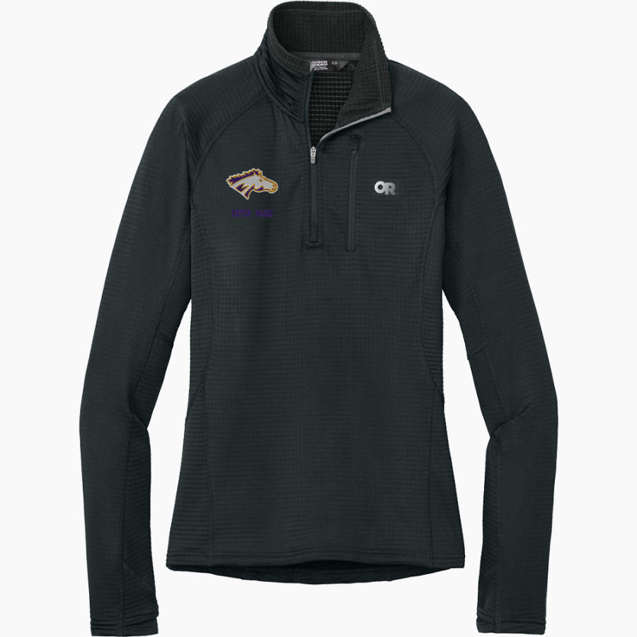 MEADOWBROOK ACADEMY MUSTANGS Outdoor Research Women's Tech Grid 1/4-Zip Fleece