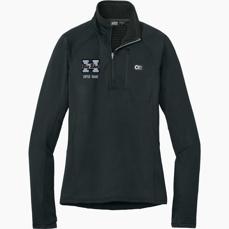 Hamilton Big Blue <span class="pdp-name-mascot">Hamilton Bull Dogs</span> Outdoor Research Women's Tech Grid 1/4-Zip Fleece