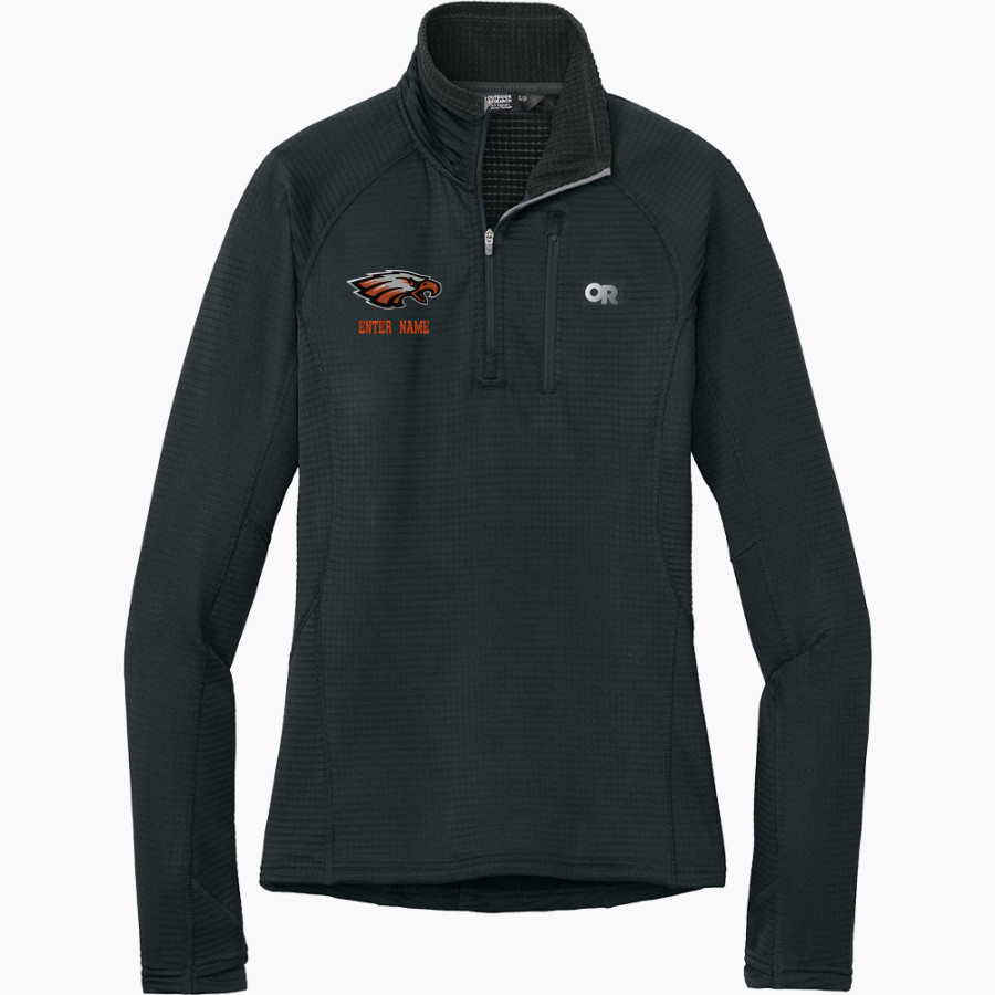 California School For the Deaf Eagles Outdoor Research Women's Tech Grid 1/4-Zip Fleece