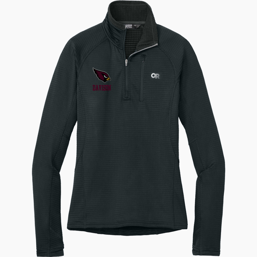 DAVISON HIGH SCHOOL CARDINALS <span class="pdp-name-mascot">DAVISON CARDINALS</span> Outdoor Research Women's Tech Grid 1/4-Zip Fleece