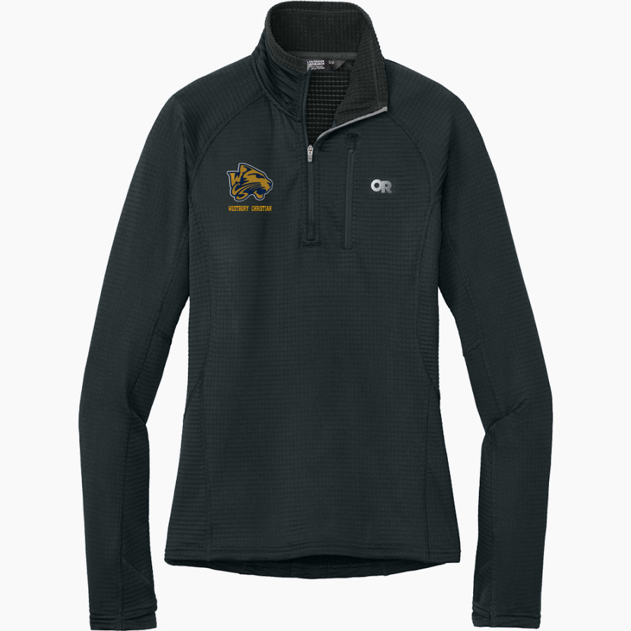 Westbury Christian Wildcats <span class="pdp-name-mascot">Westbury Christian Wildcats</span> Outdoor Research Women's Tech Grid 1/4-Zip Fleece