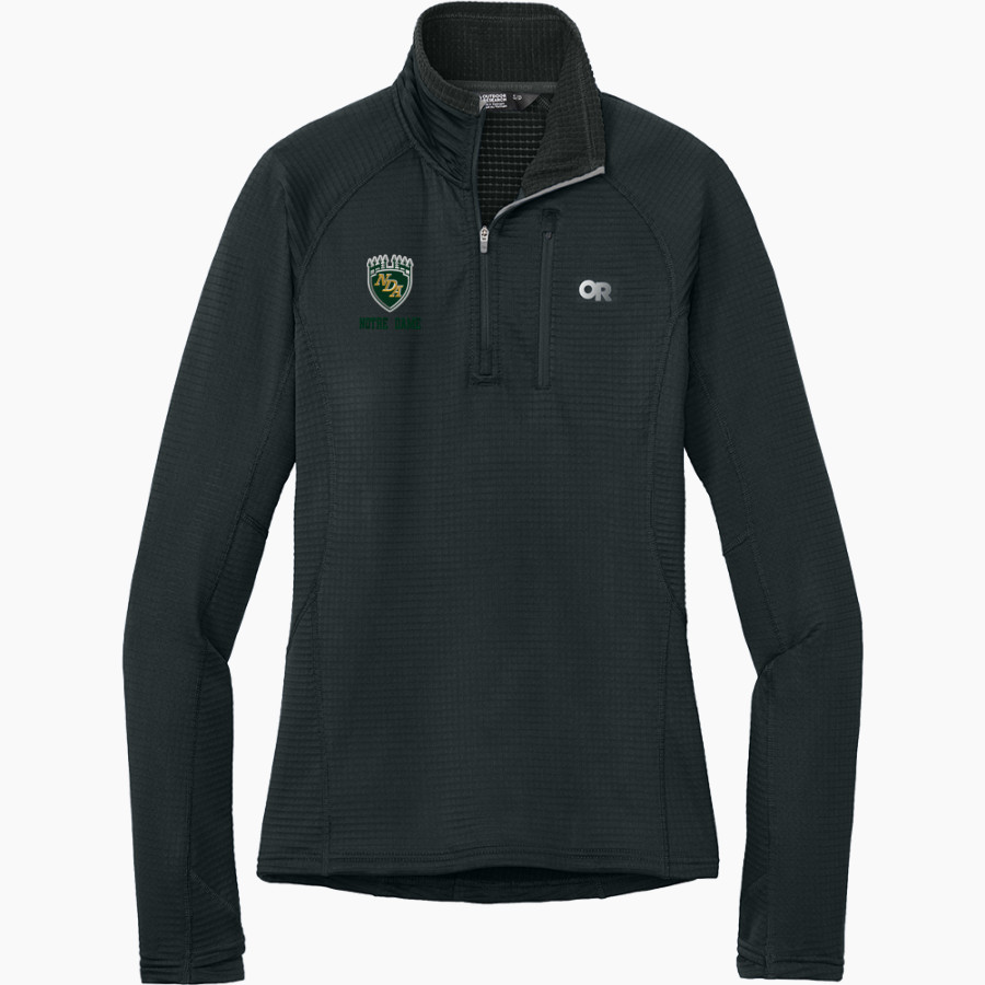 Notre Dame Academy Rebels official sideline store Outdoor Research Women's Tech Grid 1/4-Zip Fleece