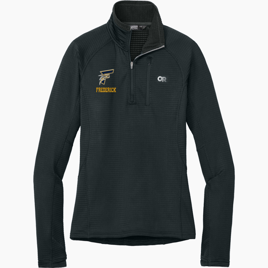 FREDERICK HIGH SCHOOL GOLDEN EAGLES <span class="pdp-name-mascot">FREDERICK GOLDEN EAGLES</span> Outdoor Research Women's Tech Grid 1/4-Zip Fleece