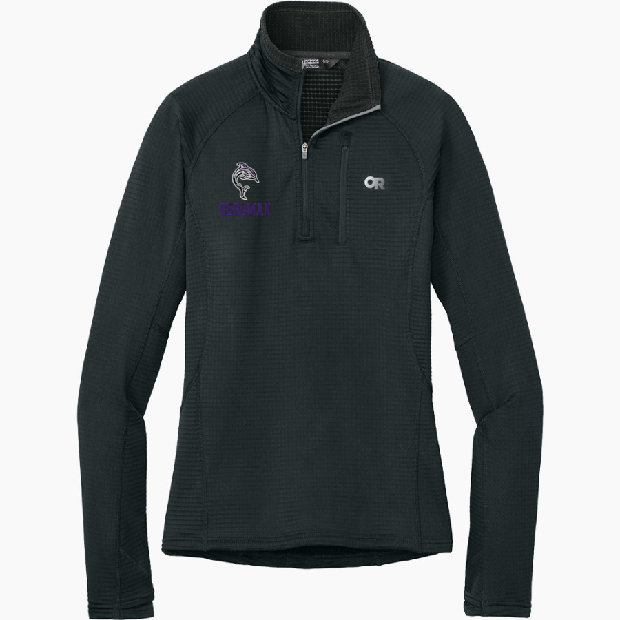 Bergman Dolphins <span class="pdp-name-mascot">Frank V. Bergman Elementary Dolphins</span> Outdoor Research Women's Tech Grid 1/4-Zip Fleece