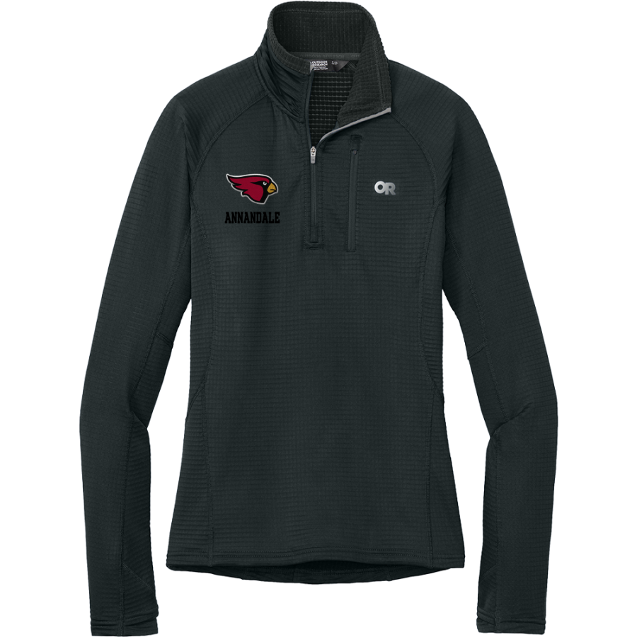 Annandale Cardinals <span class="pdp-name-mascot">Annandale Schools Cardinals</span> Outdoor Research Women's Tech Grid 1/4-Zip Fleece